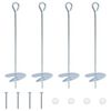 vidaXL Ancre de terre 4 pc &Oslash;10 x 40 cm M&eacute;tal galvanis&eacute; Argent&eacute;