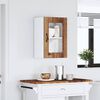 vidaXL Armoire murale de cuisine avec porte en verre Lucca vieux bois