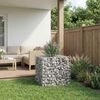 vidaXL Lit sur&eacute;lev&eacute; gabion Argent&eacute; 60 x 60 x 55 cm Acier galvanis&eacute;