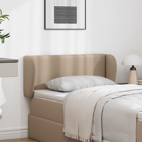 vidaXL Oreille de t&ecirc;te de lit Tan 40 x 23 x 6 cm PVC