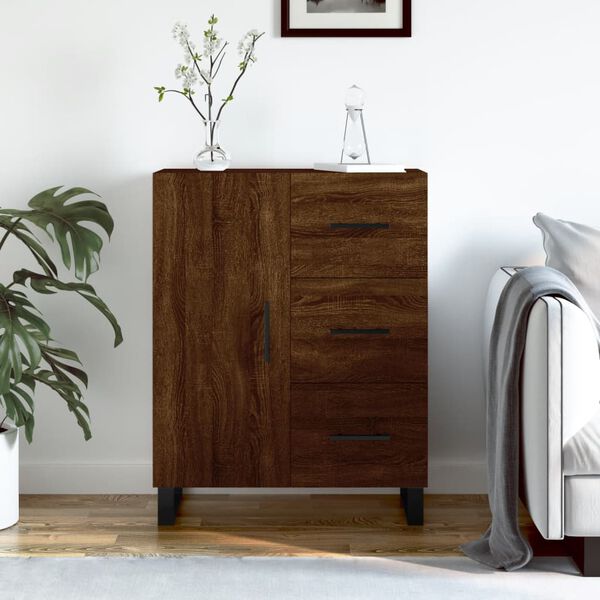 vidaXL Buffet ch&ecirc;ne marron 69,5x34x90 cm bois d'ing&eacute;nierie
