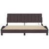 vidaXL Cadre de lit sans matelas Hanko marron fonc&eacute; 180x200 cm tissu