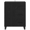vidaXL Buffet Ch&ecirc;ne noir 69,5 x 34 x 90 cm Bois d'ing&eacute;nierie et fer