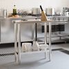 vidaXL Table de travail de cuisine 82,5x30x85 cm acier inoxydable