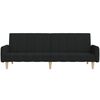 vidaXL Canap&eacute;-lit &agrave; 2 places noir tissu