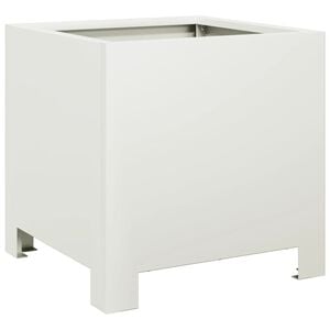 vidaXL Jardini&egrave;re blanc 30x30x30 cm acier