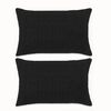 vidaXL Jeu de coussin lot de 2 Velours 40 x 60 cm Noir