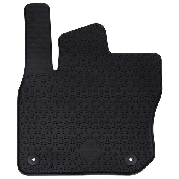 vidaXL Tapis de voiture 4 pcs Noir Caoutchouc