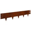 vidaXL Bordure de Pelouse 20 pc 100 x 20 cm Acier Rouill&eacute;