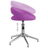 vidaXL Chaises pivotantes &agrave; manger lot de 4 violet similicuir