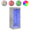 vidaXL Buffet avec lumi&egrave;res LED gris b&eacute;ton 41x37x100 cm
