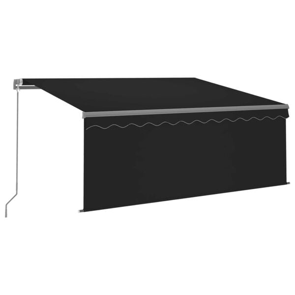 vidaXL Auvent manuel r&eacute;tractable avec store 3x2,5 m Anthracite