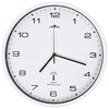 vidaXL Horloge murale radioguidée avec mouvement à quartz 31 cm Blanc