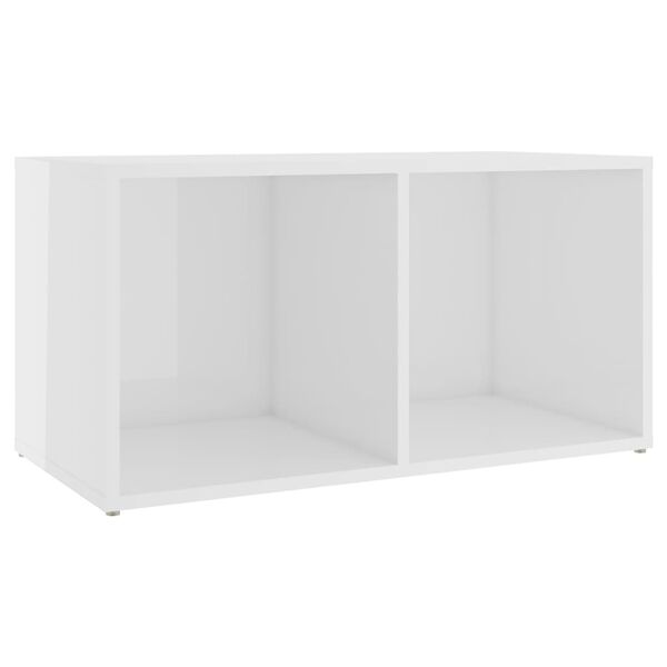 vidaXL Ensemble de meubles TV 3 pcs Blanc brillant Bois d'ing&eacute;nierie