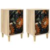 vidaXL Table de chevet LOCHEM 2 pc Ch&ecirc;ne Sonoma 36 x 33 x 60 cm