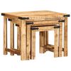 vidaXL Tables d'appoint gigognes 3 pcs bois de manguier massif brut