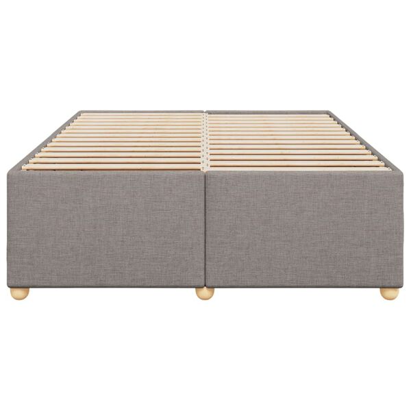 vidaXL Cadre de lit sans matelas taupe 140x200 cm tissu