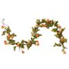 vidaXL Guirlandes de fleurs de Noël 6 pcs rouge vif 215 cm