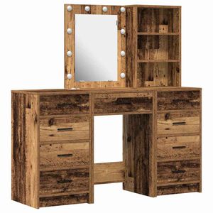 vidaXL Table de Toilette 3 pc Marron 40 x 41 x 135 cm