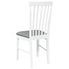 vidaXL Chaises à manger coussins 2 pcs blanc bois massif caoutchouc