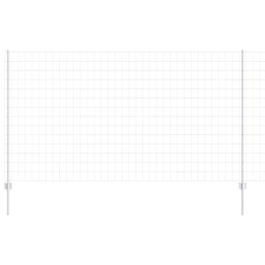 vidaXL Cl&ocirc;ture Euro avec poteau 10 x 1,4 m Acier galvanis&eacute; Argent&eacute;