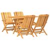 vidaXL Ensemble &agrave; manger de jardin 5 pcs Bois de teck massif