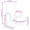 vidaXL Fauteuil inclinable de massage avec repose-pied noir similicuir