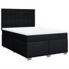 vidaXL Sommier &agrave; lattes de lit avec matelas Noir 160x200 cm Tissu