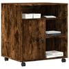 vidaXL Support d'imprimante avec roulettes chêne fumé 60x50x67 cm