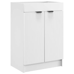 vidaXL Armoire sous &eacute;vier de salle de bain Blanc 56 x 37,5 x 81 cm