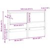 vidaXL T&ecirc;te de lit Autre Marron 140 cm Bois massif en pin