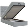 vidaXL Lit ottoman avec matelas Gris clair 100 x 200 cm Tissu