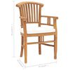 vidaXL Ensemble &agrave; manger de jardin 5pcs avec coussins bois teck solide