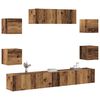 vidaXL Ensemble de meuble TV mural 7 pcs vieux bois bois d'ing&eacute;nierie