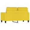 vidaXL Canapé à 2 places Jaune clair 120 cm Tissu