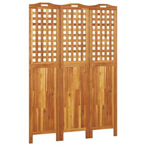 vidaXL Cloison de séparation 3 panneaux 121,5x2x180 cm Bois d'acacia