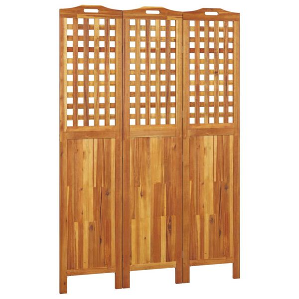 vidaXL Cloison de s&eacute;paration 3 panneaux 121,5x2x180 cm Bois d'acacia