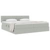 vidaXL Lit de Rangement avec matelas Gris clair 200 x 200 cm Velours