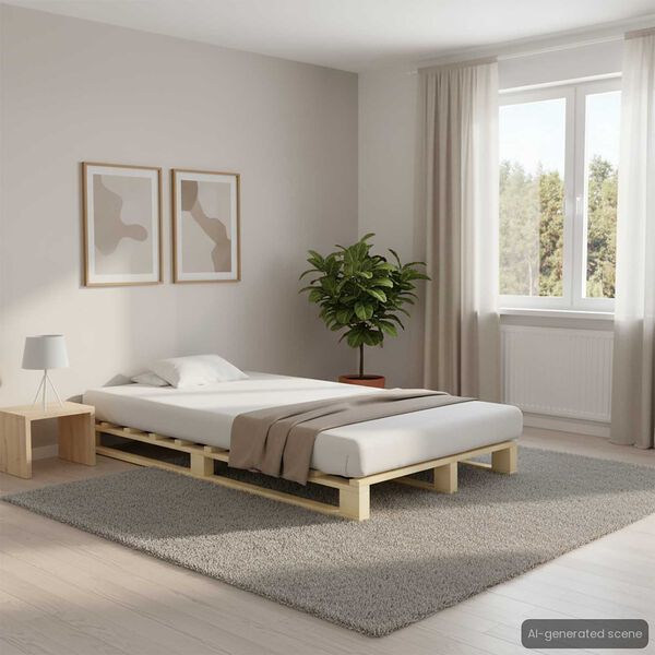 vidaXL Cadre de lit de palette sans matelas bois pin massif 120x200 cm
