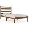 vidaXL Cadre de lit sans matelas marron miel bois massif 100x200 cm