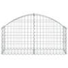 vidaXL Panier de gabions arqué 100x30x40/60 cm Fer galvanisé