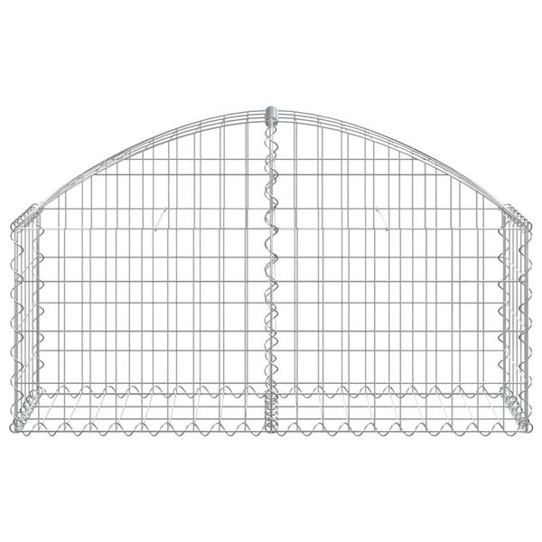 vidaXL Panier de gabions arqué 100x30x40/60 cm Fer galvanisé