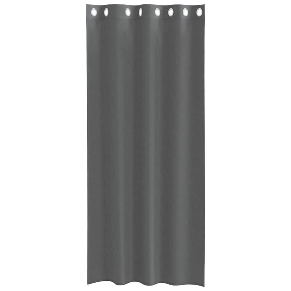 vidaXL Rideaux en voile avec œillets 2 pcs gris foncé 140x245 cm