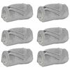 vidaXL Couvertures &agrave; jeter 6 pcs Gris 240 x 270 cm Toison