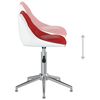 vidaXL Chaise de bureau pivotante Rouge bordeaux et blanc Similicuir