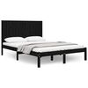 vidaXL Cadre de lit sans matelas noir 160x200 cm bois massif de pin