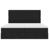 vidaXL Lit avec des lumi&egrave;res &agrave; LED Noir 180 x 200 cm Velours