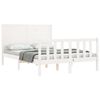 vidaXL Cadre de lit sans matelas blanc 140x200 cm bois de pin massif