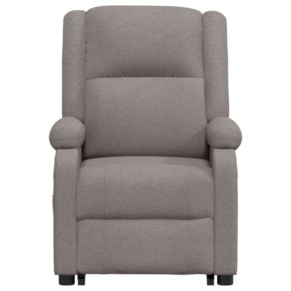 vidaXL Fauteuil de massage Taupe Tissu