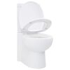 vidaXL Toilette d'angle en céramique pour salle de bains blanc